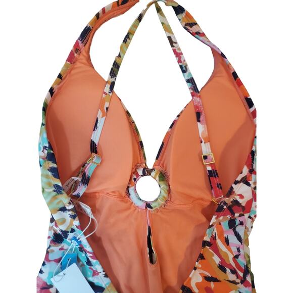 Bleu Rod Beattie Colorful Abstract Print One Piece Swimsuit, NWT, Size 10 - Picture 4 of 6